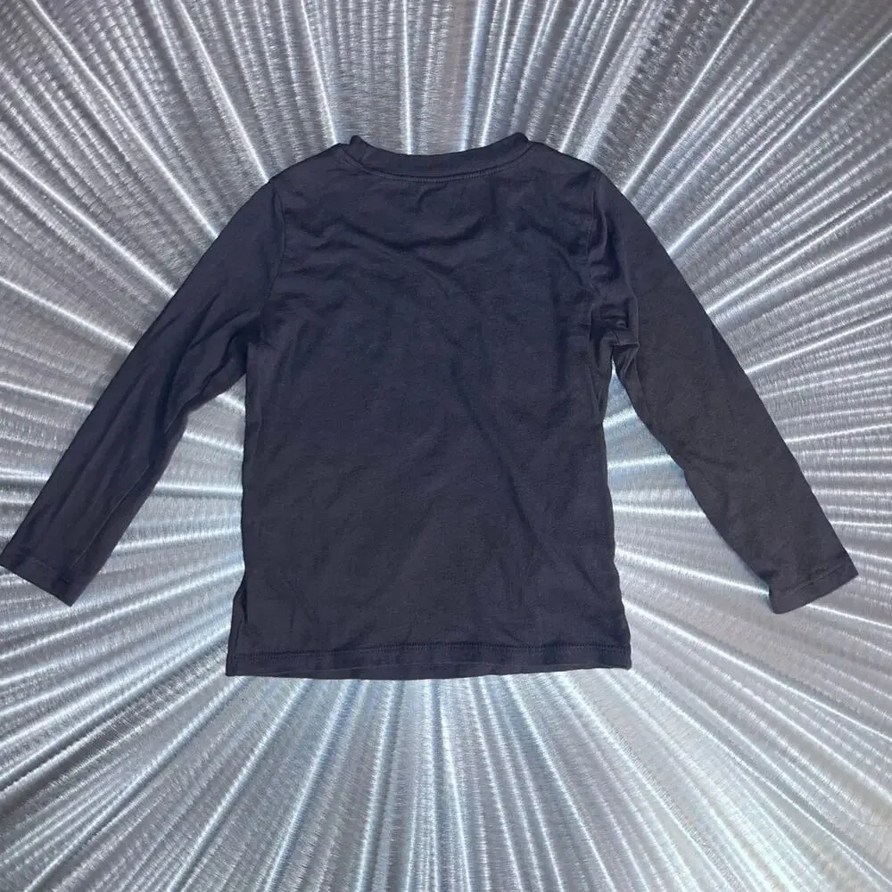 Halloween Spooky Skateboarding Skeleton Old Navy 4T Boys Long Sleeve Tee